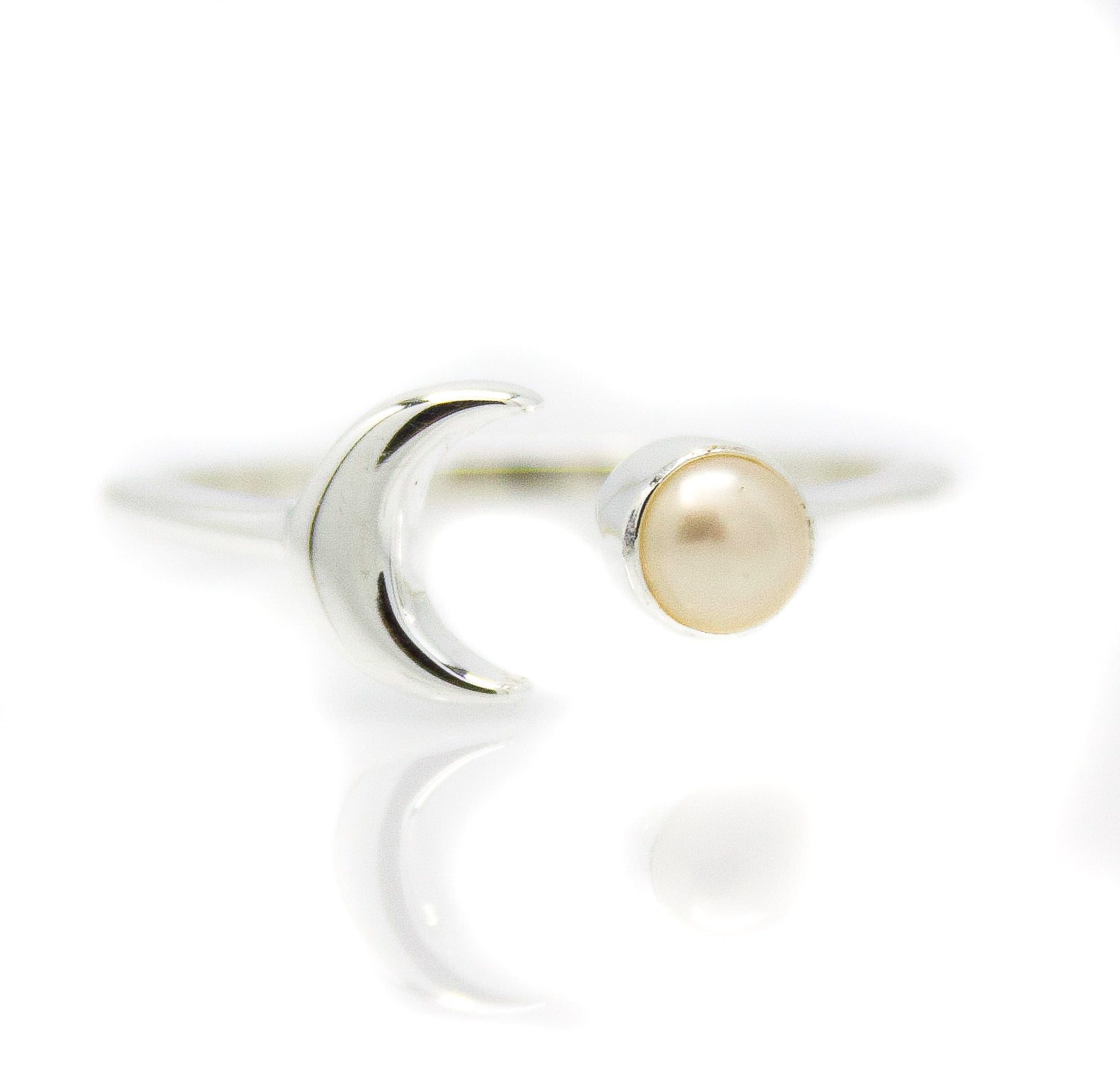 moon pearl ring