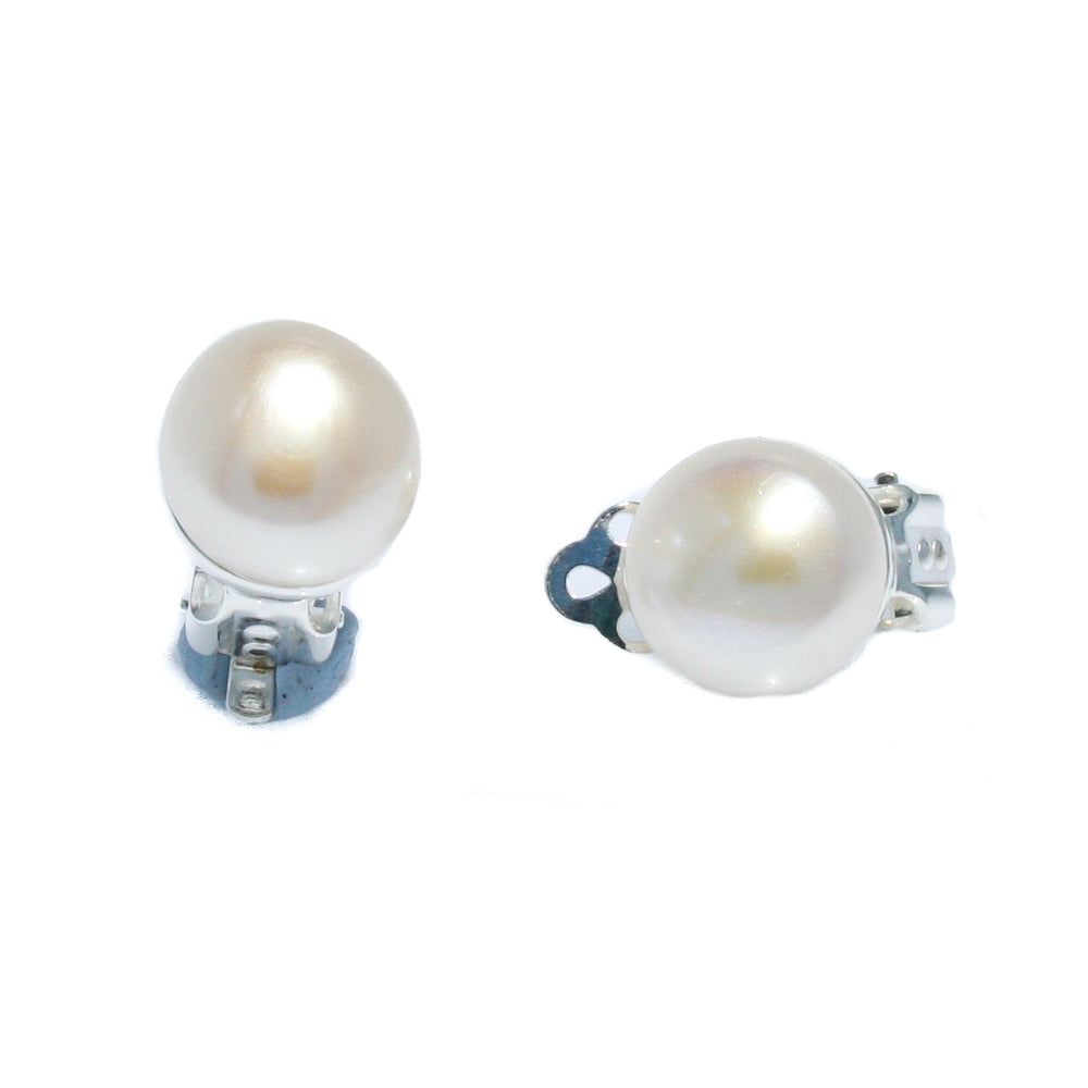 pearl clip on earrings