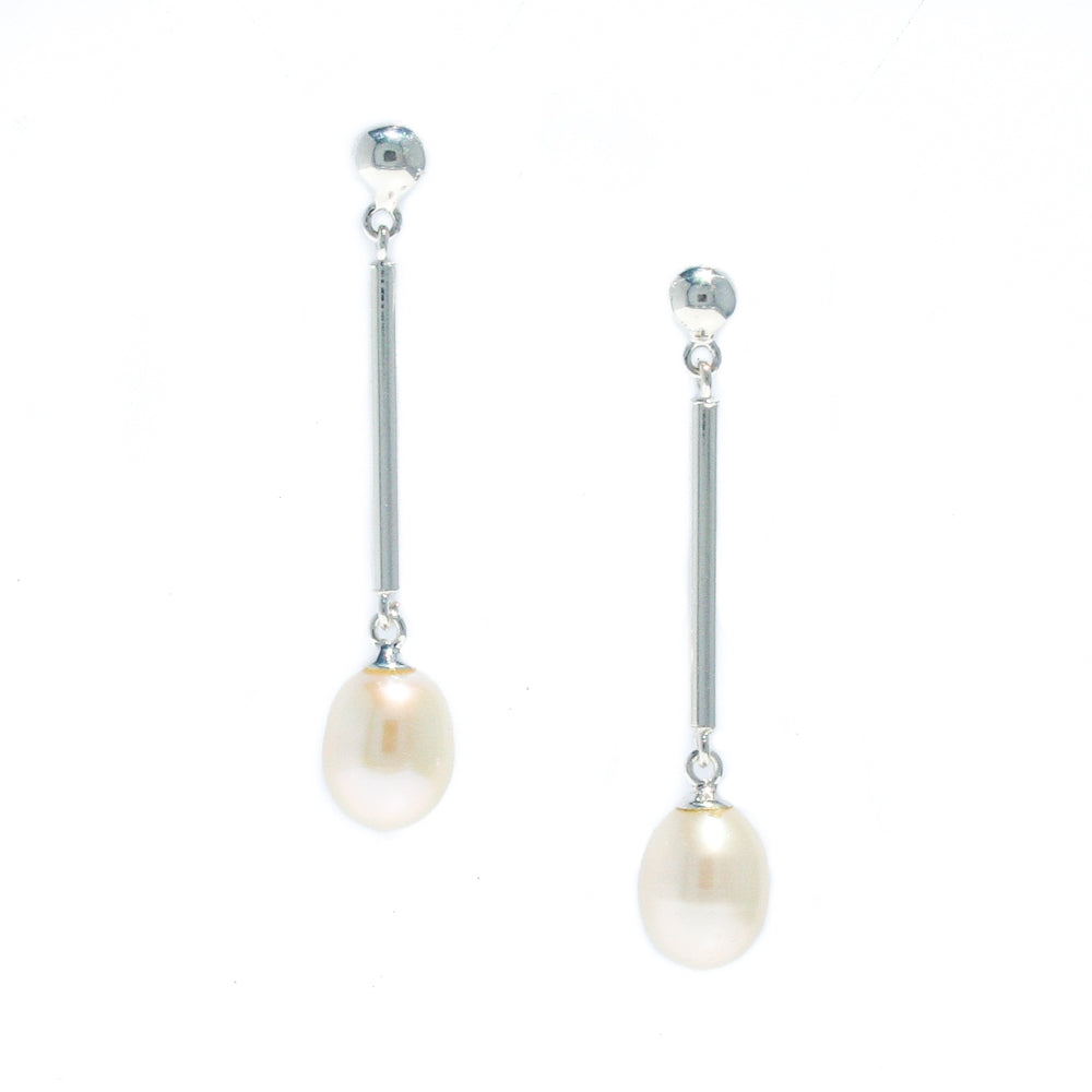 PEARL STUD DROP EARRINGS