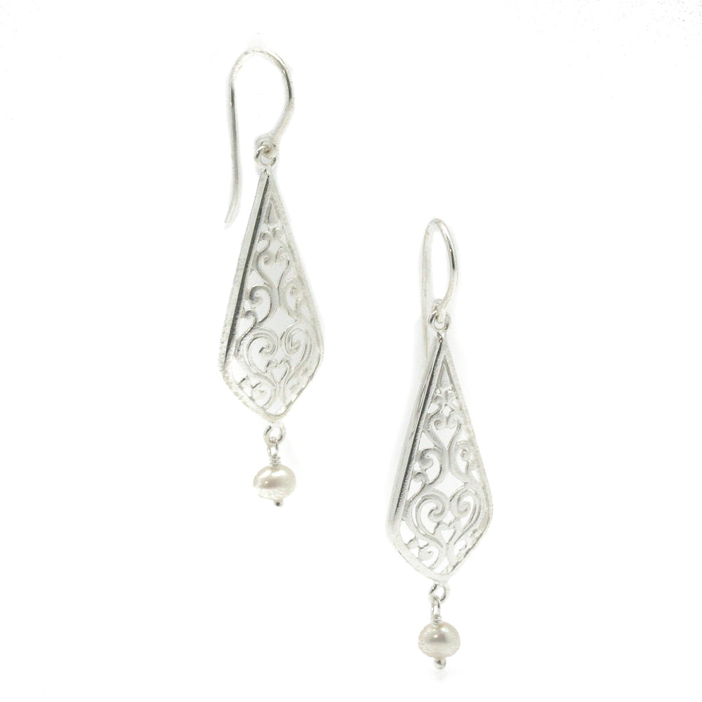 Pearl Silver Earrings