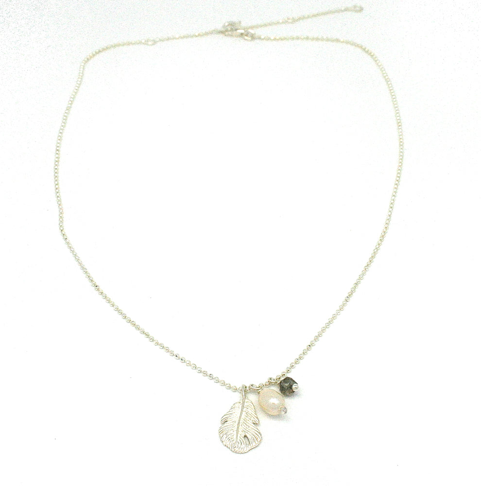 dainty gemstone necklace