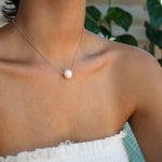 rose gold pearl necklace