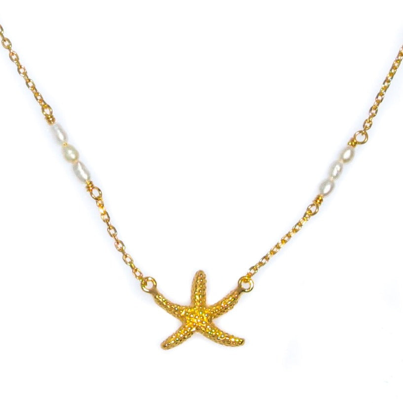 gold starfish necklace