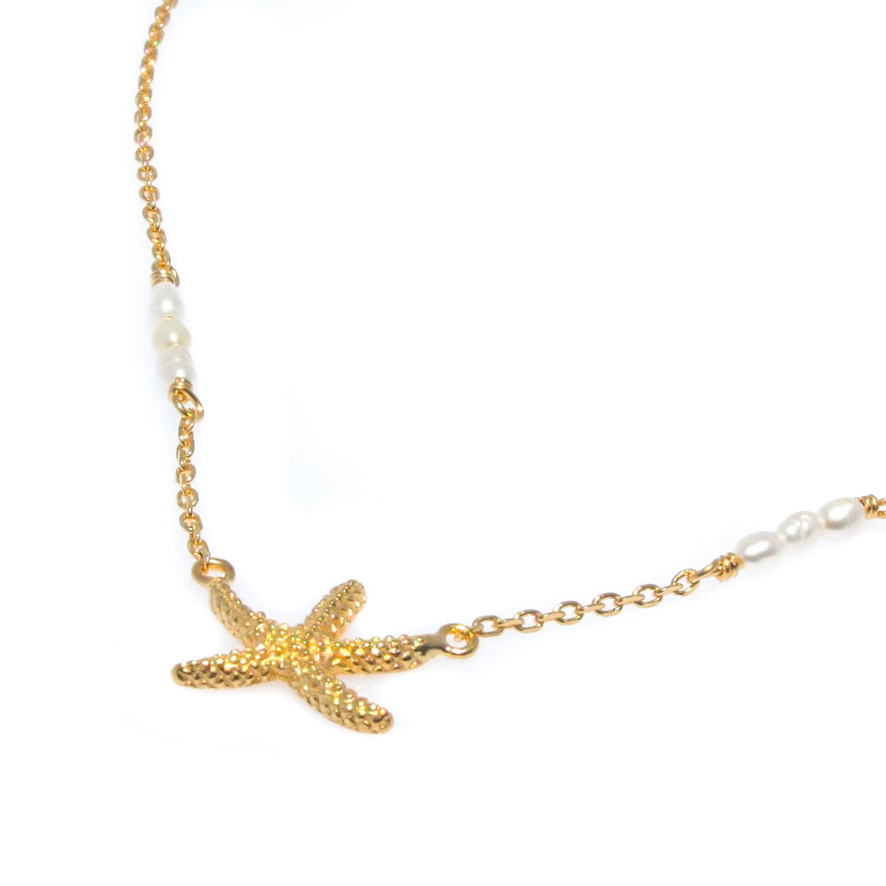 gold starfish necklace