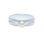 silver pearl ring