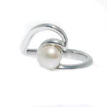 wave  pearl ring