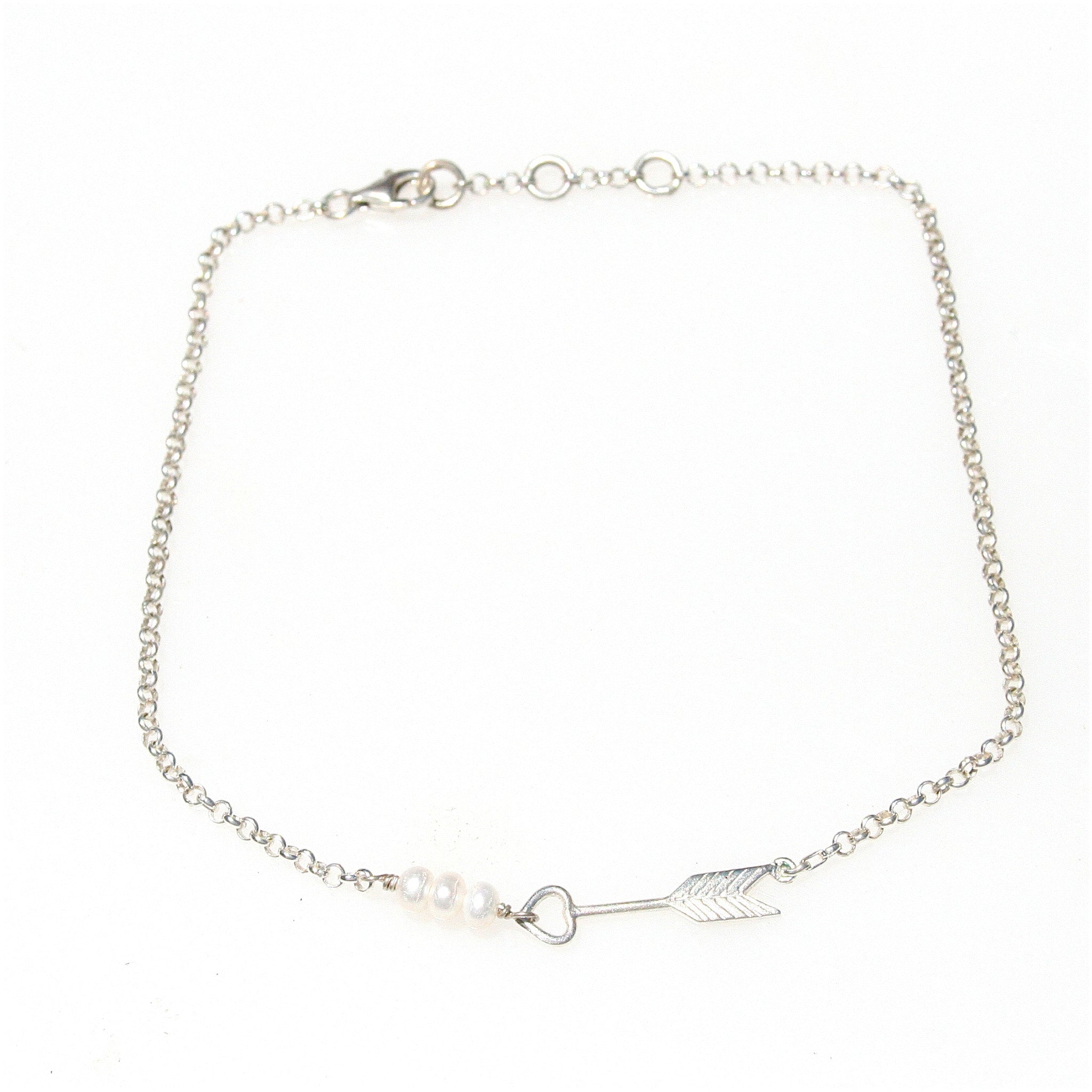 silver arrow anklet