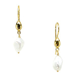 gold baroque hook earrings