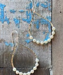 boho pearl earrings