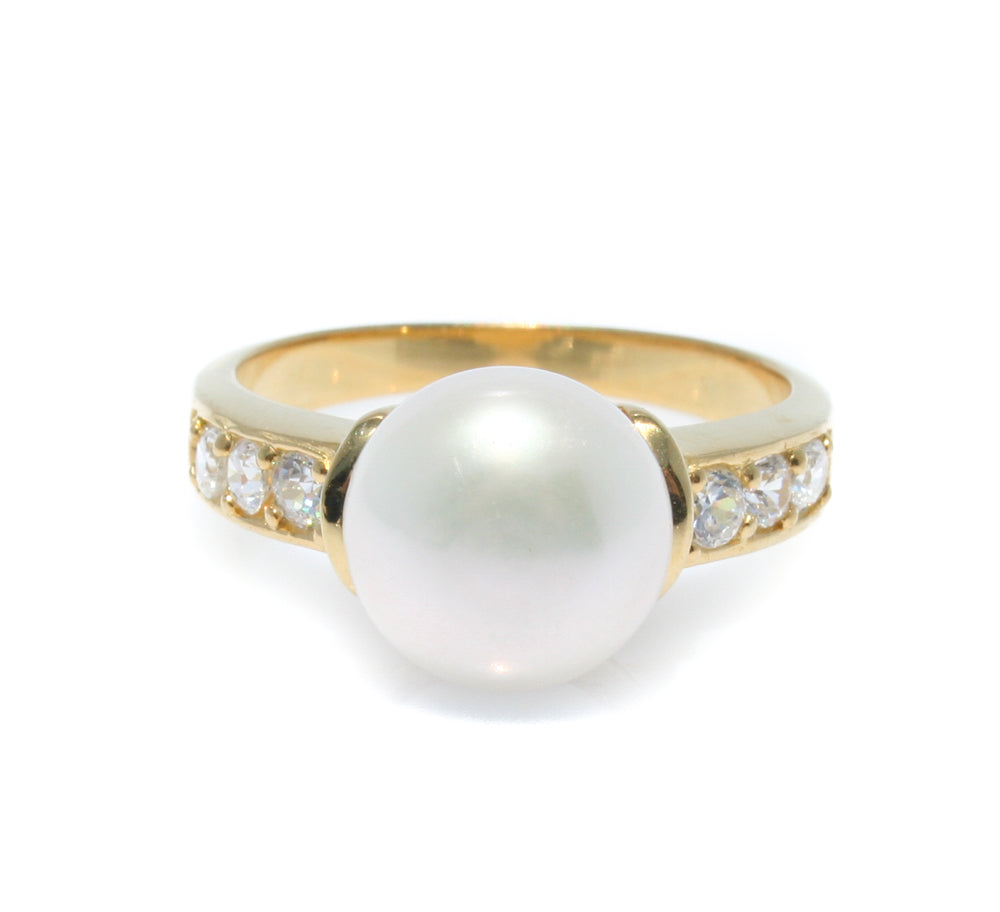 gold pearl ring