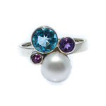 topaz pearl ring