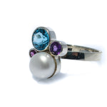 topaz pearl ring