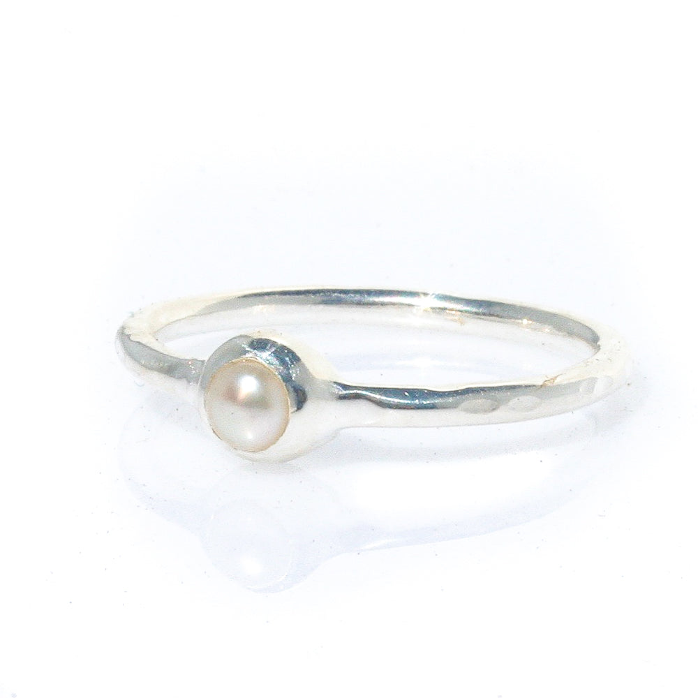dainty pearl ring