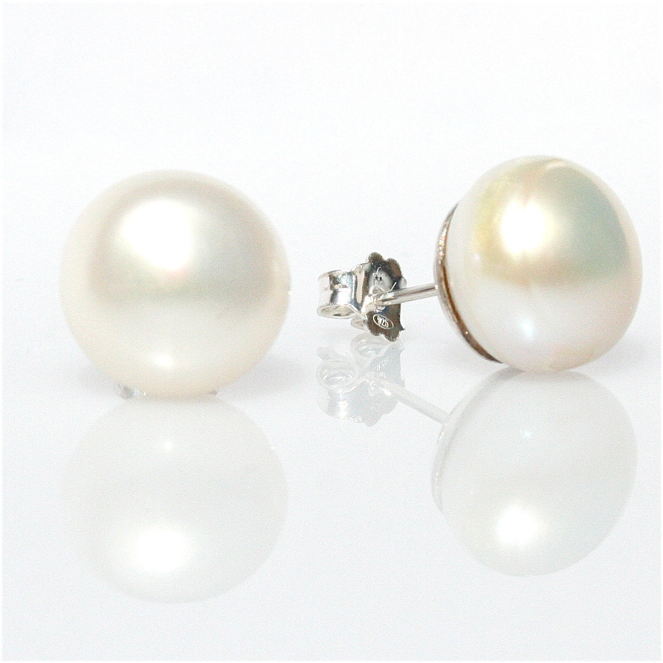 white pearl studs