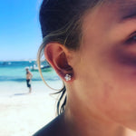 frangipani pearl studs