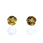 gold palm tree studs