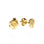 gold palm tree studs