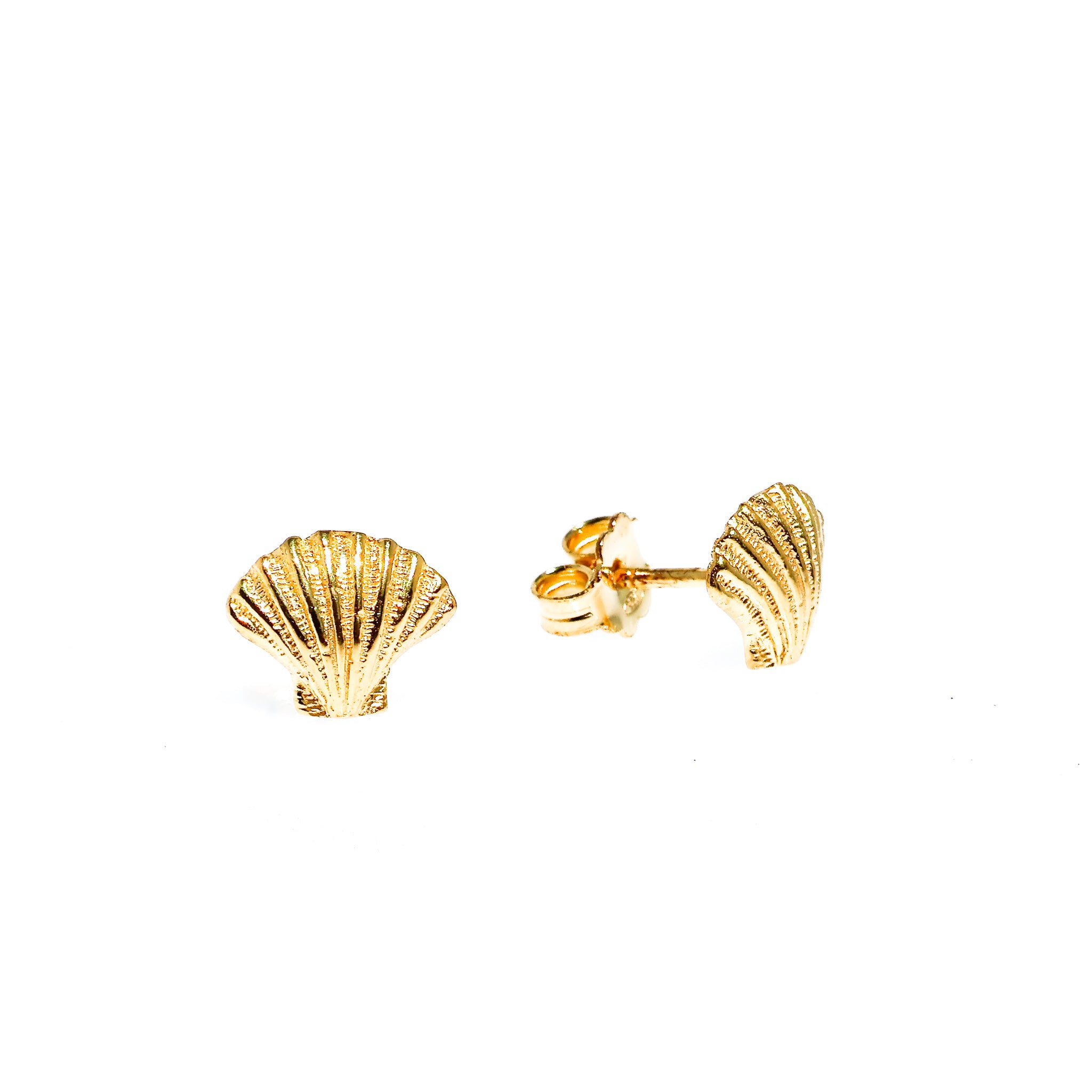 gold shell studs