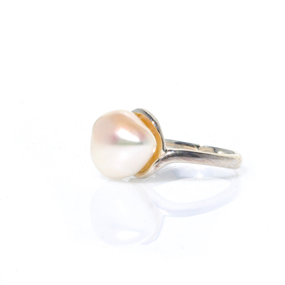 keshi pearl ring