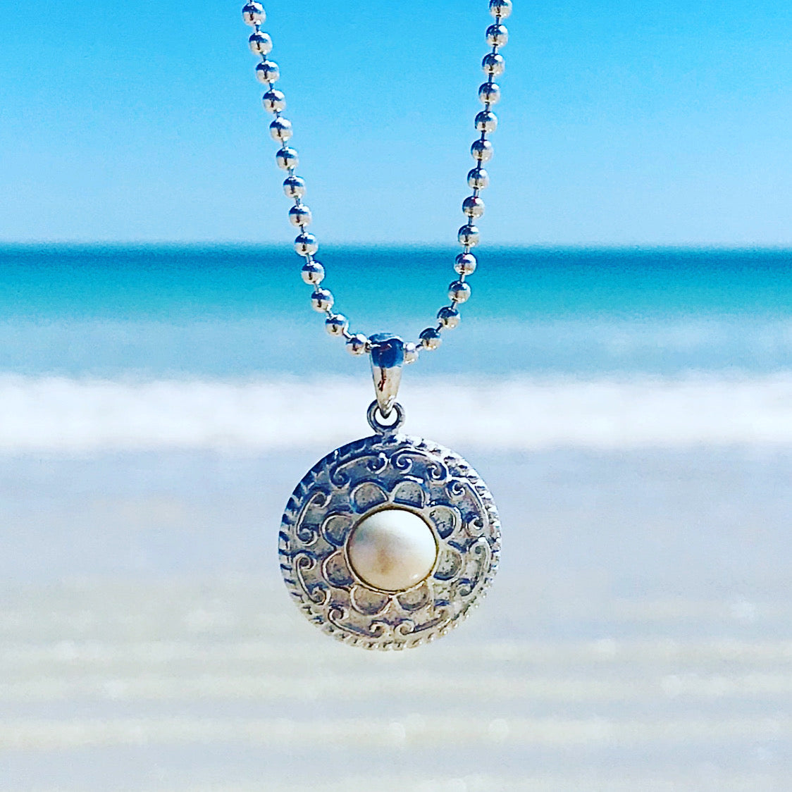 bohemian pearl pendant