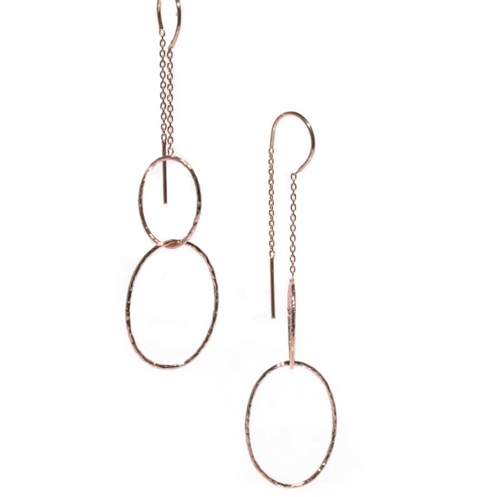 Rose gold loop earrings