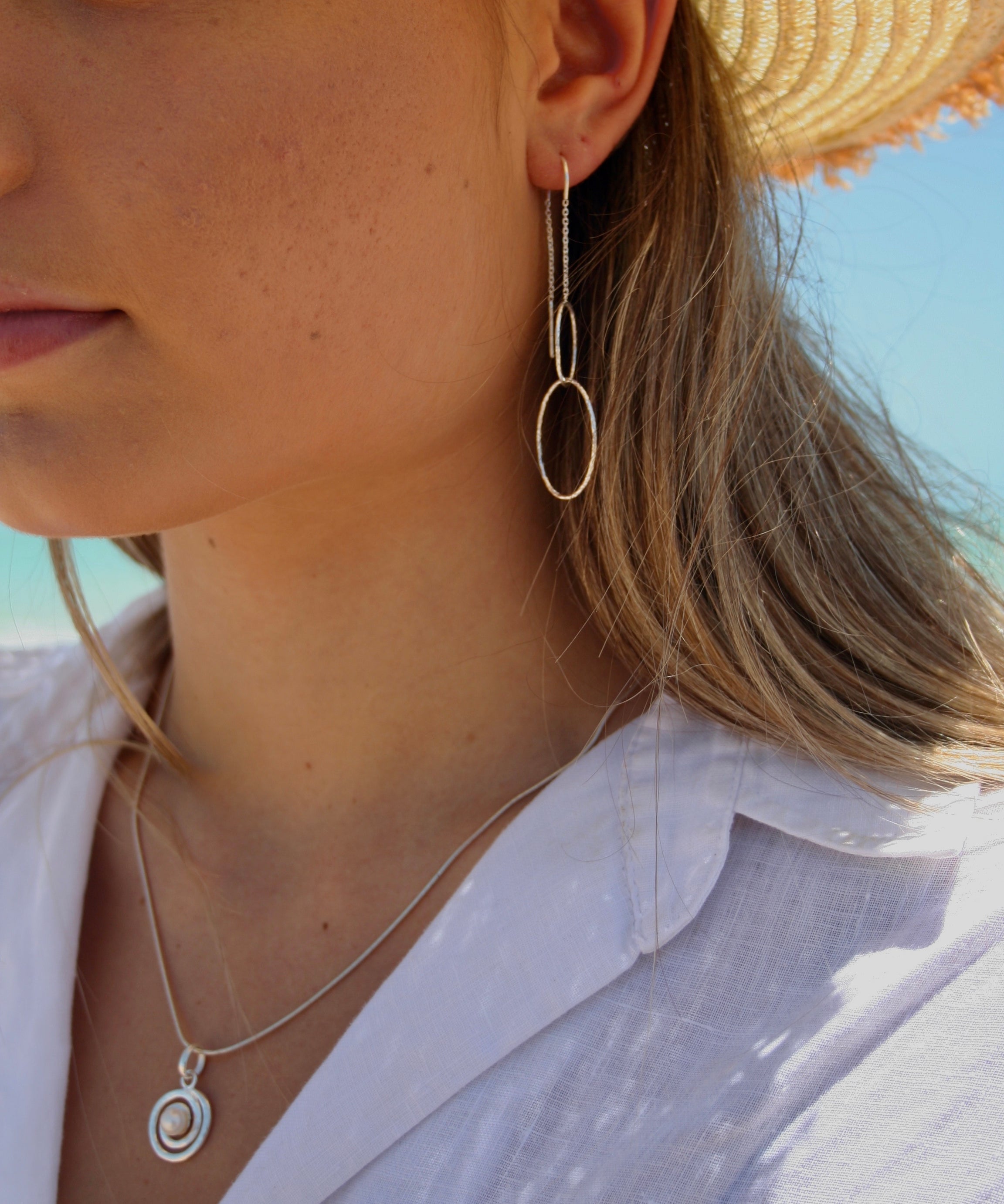 loop thread earrings