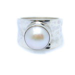 silver pearl ring