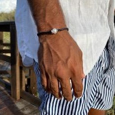 mens pearl bracelet