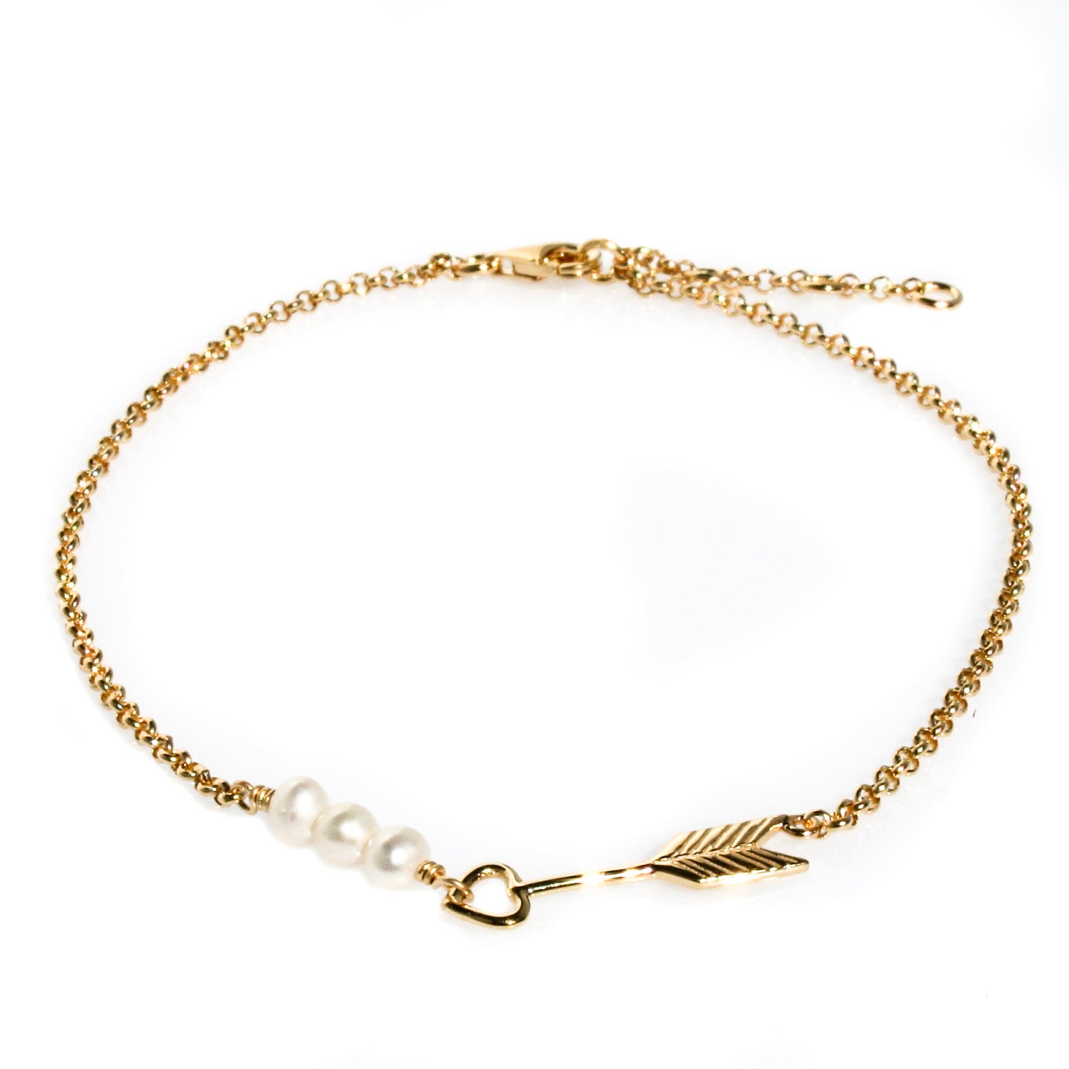 pearl tide arrow anklet