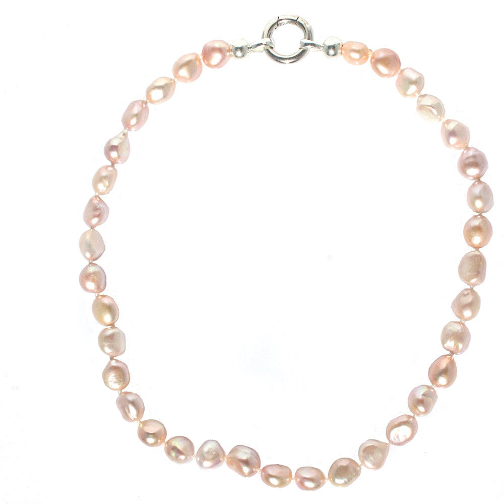 pink keshi pearl necklace