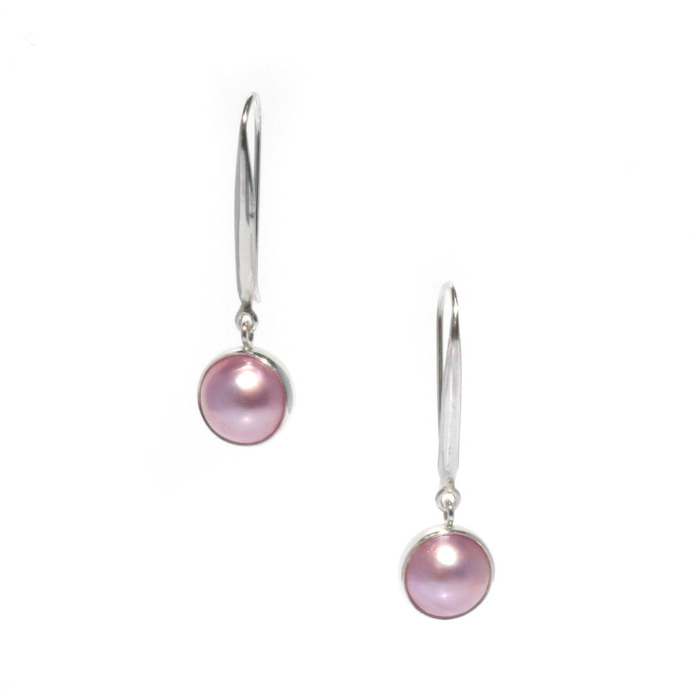 pink pearl earrings