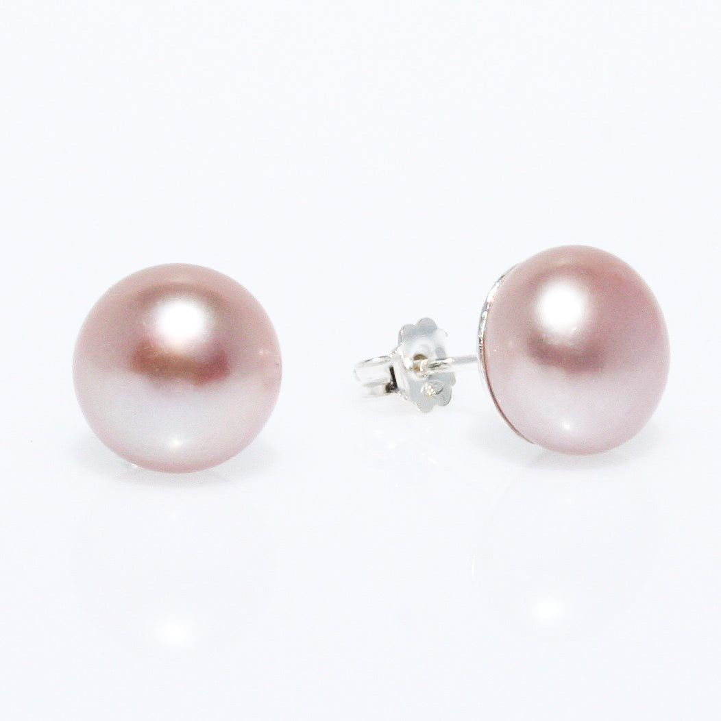 pink pearl studs