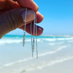 pearl thread earrings