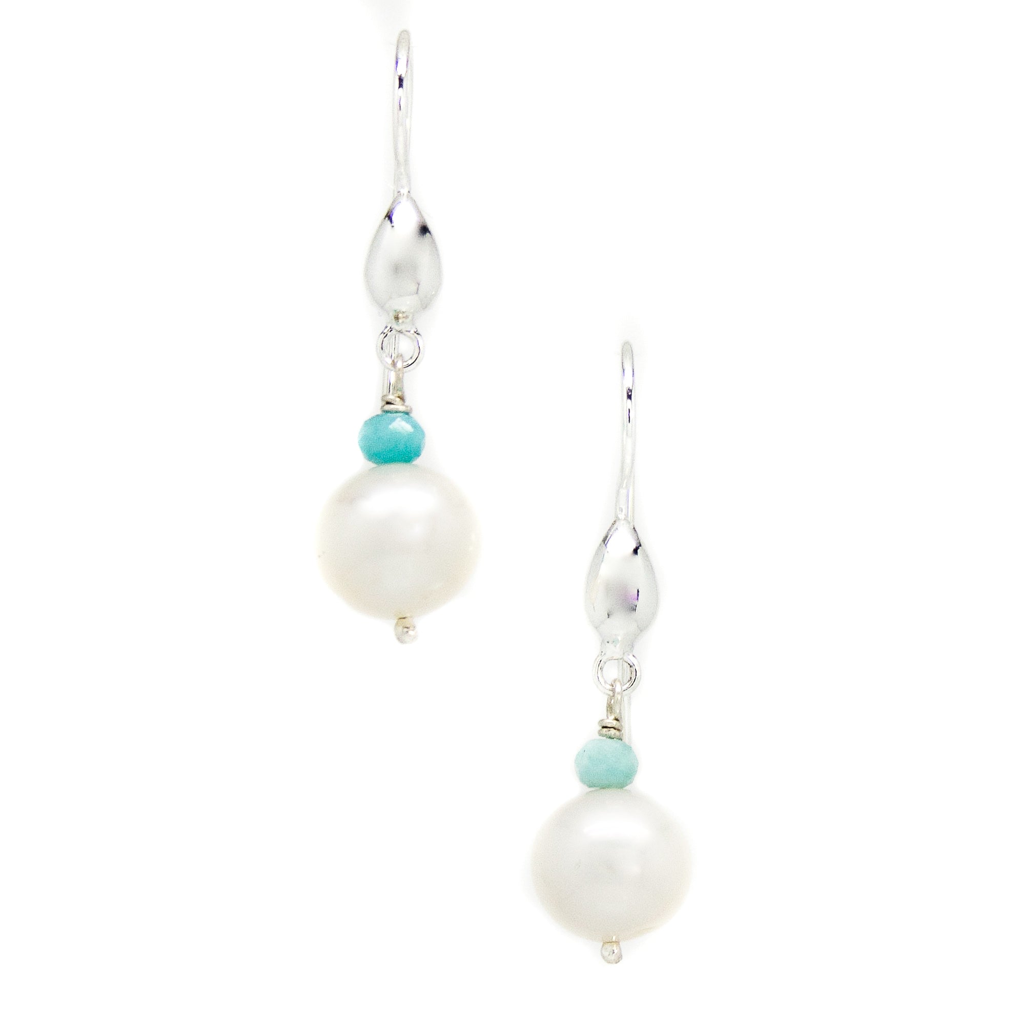 larimar and pearl earrings