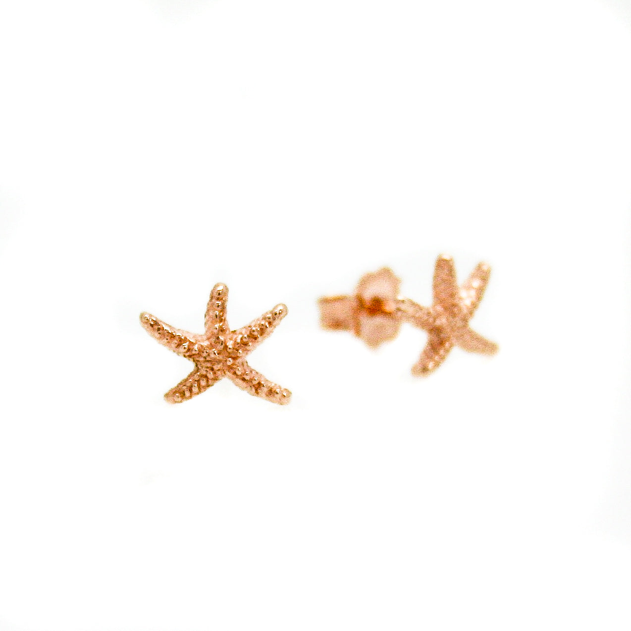 starfish studs rose gold