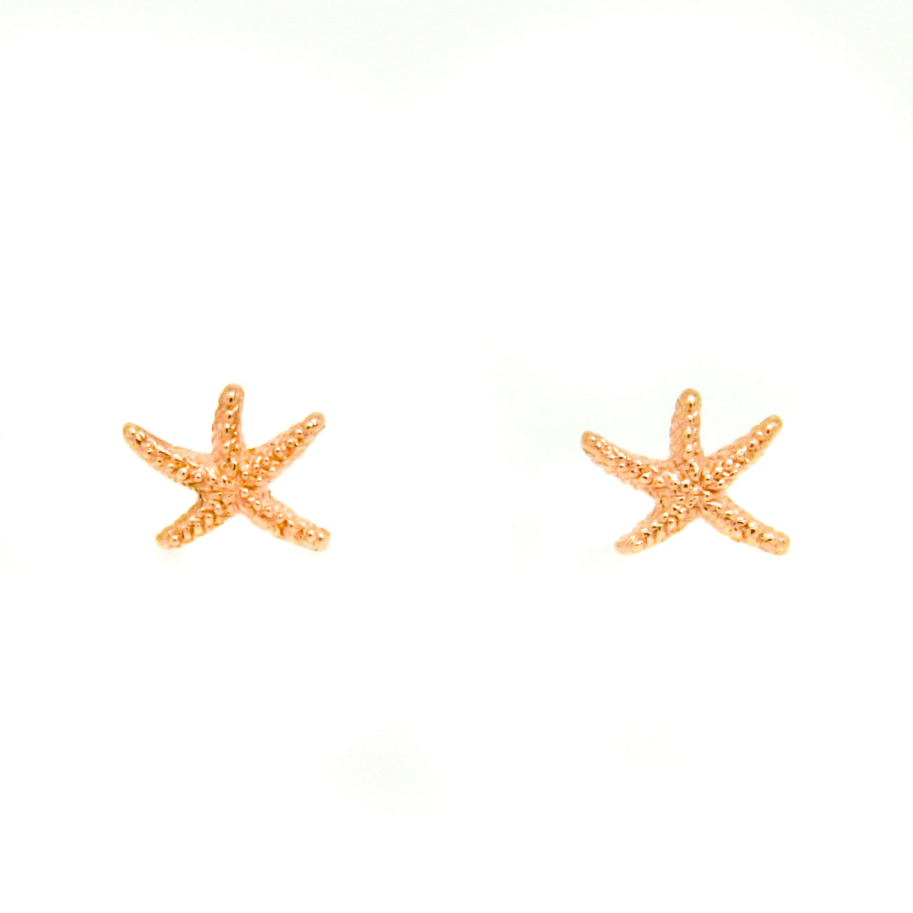 starfish studs rose gold