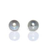 silver pearl studs