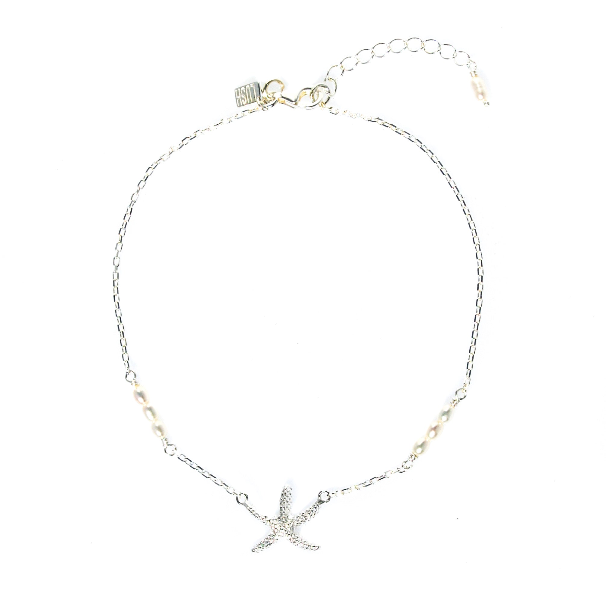 starfish anklet silver