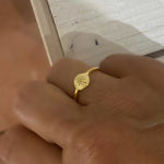 gold palm tree ring