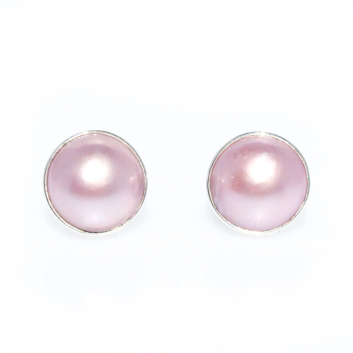 pink sunset mabe studs