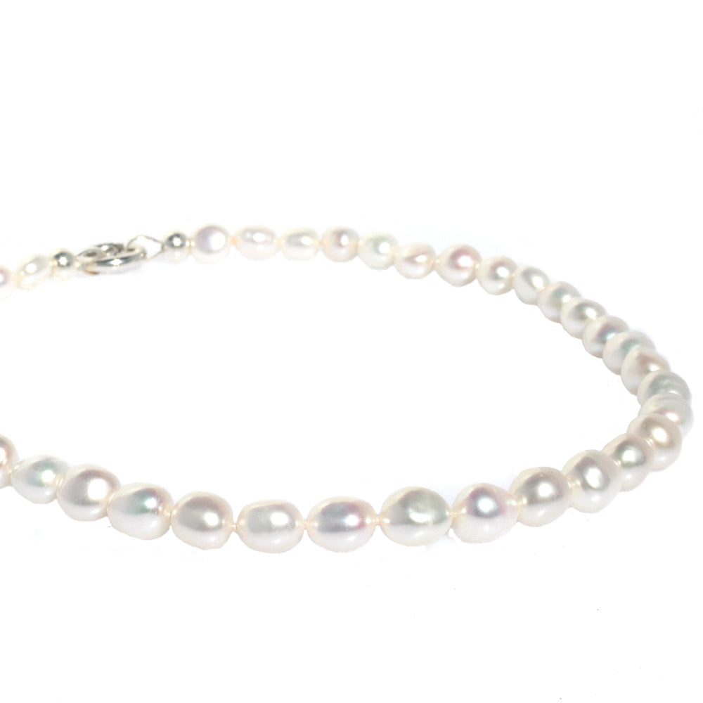 white keshi pearl necklace